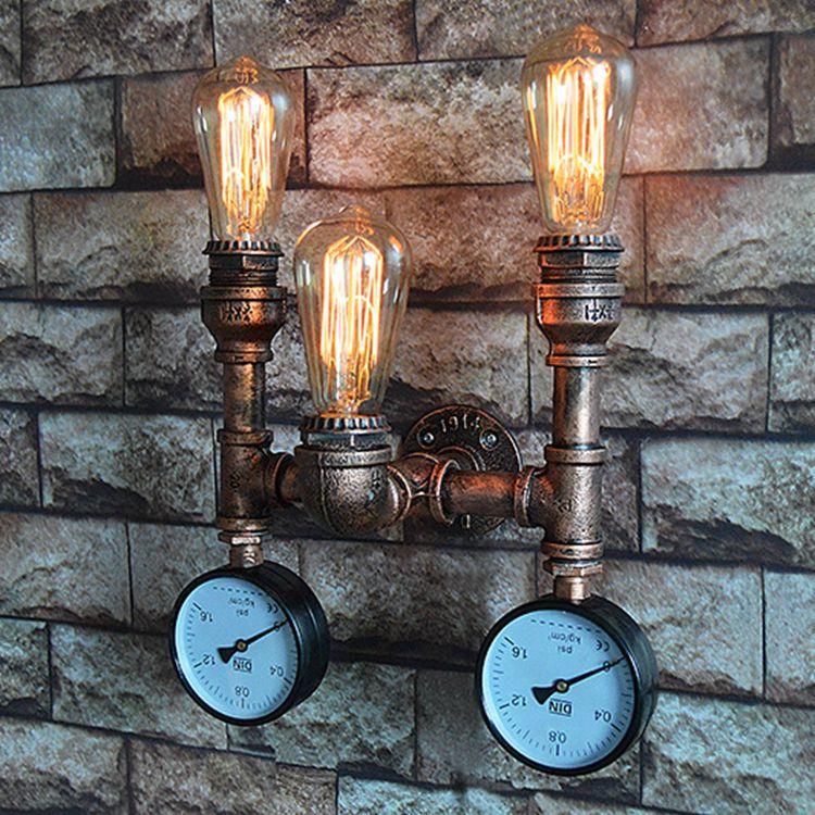 Vintage Indoor Wall Lamp American Loft Style Water Pipe Vanity Light Fixture Bedside Sconce Home Deco Rust Luminaire ZM1113
Vintage Indoor Wall Lamp American Loft Style Water Pipe Vanity Light Fixture Bedside Sconce Home Deco Rust Luminaire ZM1113