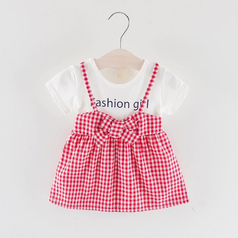 Summer New Fashion Printed Casual Plaid Kids Baby Dresses Clothing Girls Short-sleeved Cute Soft Cotton Clothes Princess Dress, Blue
Summer New Fashion Printed Casual Plaid Kids Baby Dresses Clothing Girls Short-sleeved Cute Soft Cotton Clothes Princess Dress, Blue