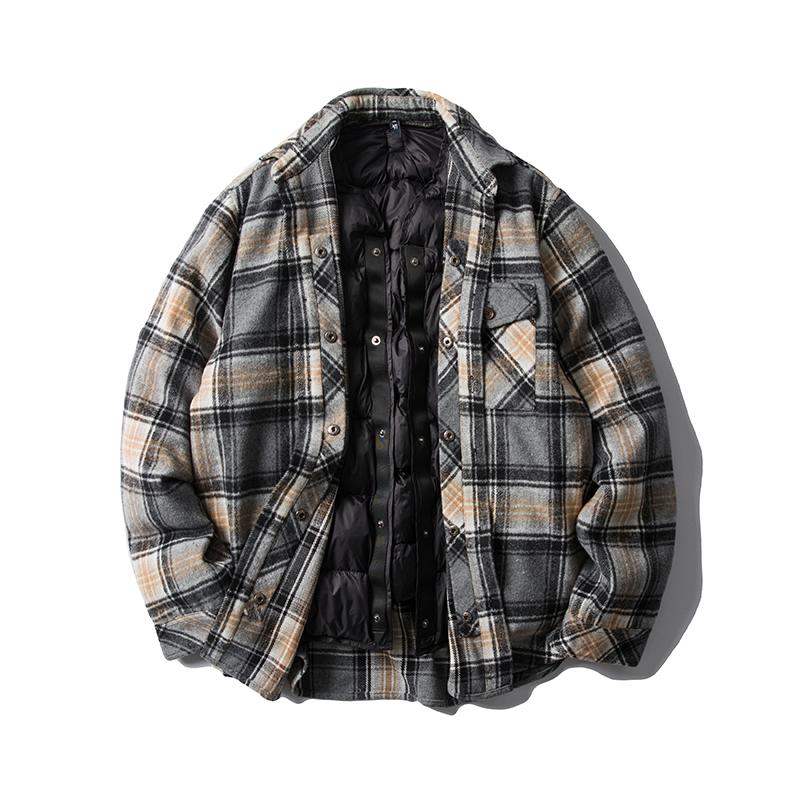 Male Streetwear Hip Hop Vintage Cotton Padded Coat Overcoat Men Removable Liner Casual Loose Plaid Shirt Parkas Jacket Outerwear, Z839 gray
Male Streetwear Hip Hop Vintage Cotton Padded Coat Overcoat Men Removable Liner Casual Loose Plaid Shirt Parkas Jacket Outerwear, Z839 gray