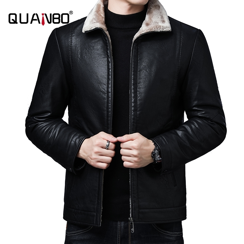 QUANBO Winter Top Quality Wool Liner Men' Leather Jacket New Fashion Business Casual Thicken Warm PU Men Fur Coat 201119, Pickles
QUANBO Winter Top Quality Wool Liner Men' Leather Jacket New Fashion Business Casual Thicken Warm PU Men Fur Coat 201119, Pickles