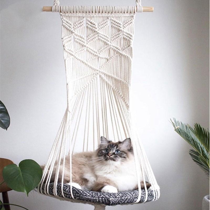 Hand-woven Cat Hammock Four Seasons Universal Cat Basking Hanging Basket Beds Swing Accessories Sleep Mat
Hand-woven Cat Hammock Four Seasons Universal Cat Basking Hanging Basket Beds Swing Accessories Sleep Mat