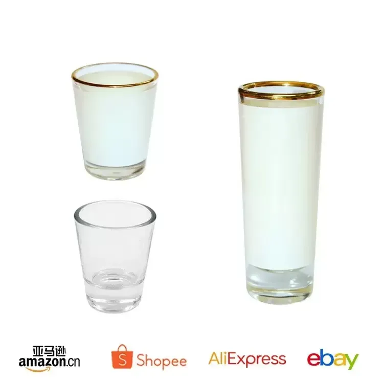 Sublimation 1.5oz 3oz Shot Glass gold line White Blank Wine Glasses Heat Thermal Transfer Drinking Mug DIY Custom Frosted Clear Liquor Cup Whiskey Beer Party BES121
Sublimation 1.5oz 3oz Shot Glass gold line White Blank Wine Glasses Heat Thermal Transfer Drinking Mug DIY Custom Frosted Clear Liquor Cup Whiskey Beer Party BES121