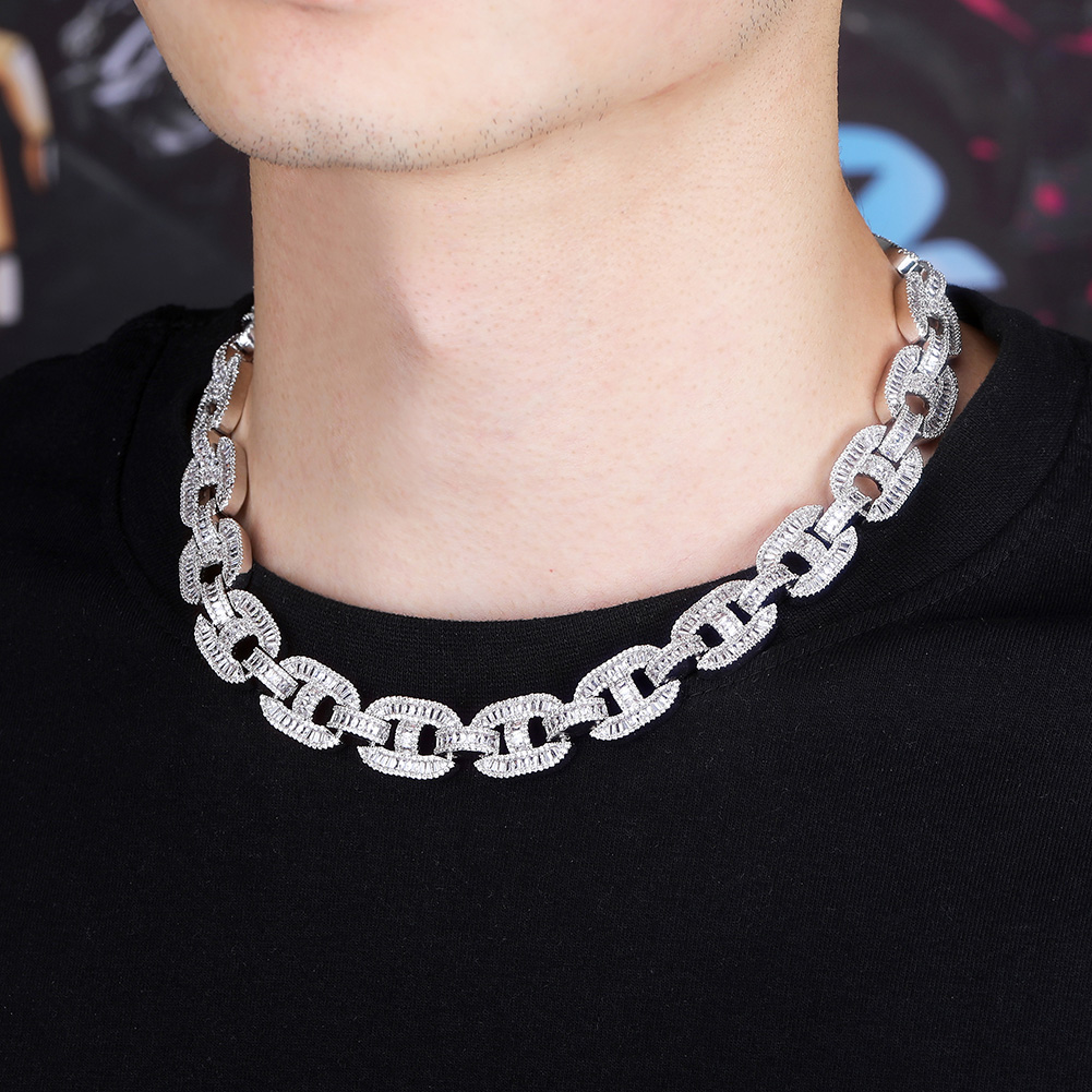 14mm Miami Prong Setting Cuban Link Chain necklace bling Iced Out Cubic Zirconia necklace Hip hopJewelry, Silver
14mm Miami Prong Setting Cuban Link Chain necklace bling Iced Out Cubic Zirconia necklace Hip hopJewelry, Silver
