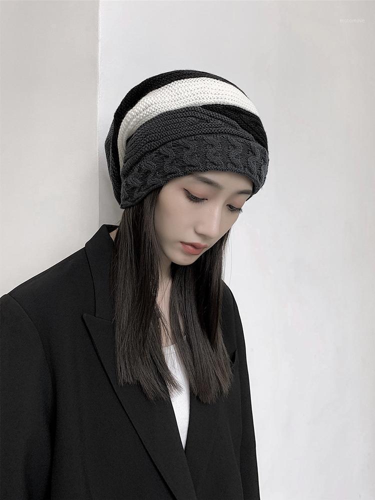 Hats and women winter Korean version color knit cap wool cap autumn and winter ins cold day tie ear protection warm tide1, Black 
Hats and women winter Korean version color knit cap wool cap autumn and winter ins cold day tie ear protection warm tide1, Black