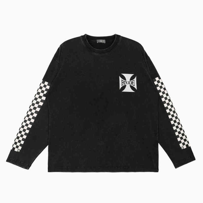 Men's and women's Vintage long sve T-shirts, cross printed plaid shirts, 2021fw rhude T-shirts
Men's and women's Vintage long sve T-shirts, cross printed plaid shirts, 2021fw rhude T-shirts