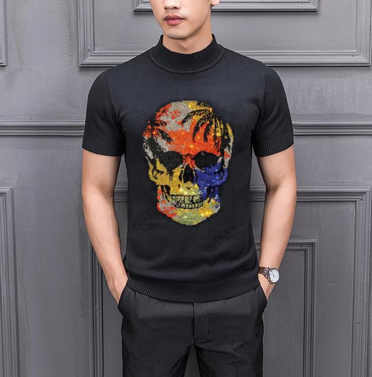 Men' Diamonds Skulls Sweater Casual Pullover Mens Warm Sweaters Man Slim Knitted Pullovers Male Rhinestones Sweater, Black
Men' Diamonds Skulls Sweater Casual Pullover Mens Warm Sweaters Man Slim Knitted Pullovers Male Rhinestones Sweater, Black