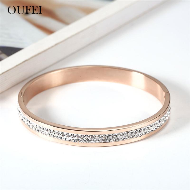 OUFEI Stainless Steel Jewelry Rose Gold Cuff Bracelets Bangles For Women Fashio Summer Jewellery Accessories Free Shiping
OUFEI Stainless Steel Jewelry Rose Gold Cuff Bracelets Bangles For Women Fashio Summer Jewellery Accessories Free Shiping