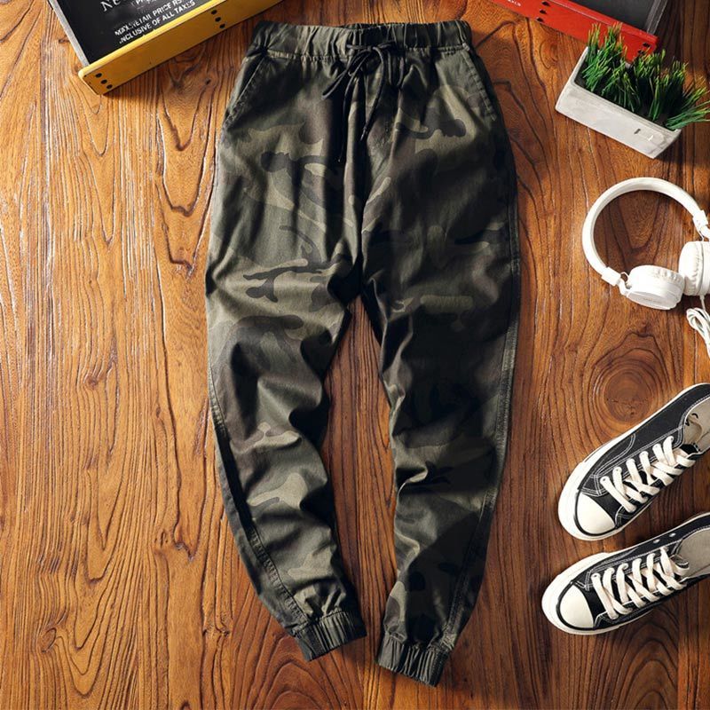 Camo Harem Joggers Cargo Trousers For Women High Waist Camouflage Ankel-length Loose Pants Women Autumn Spring Clothes Lady 201111
