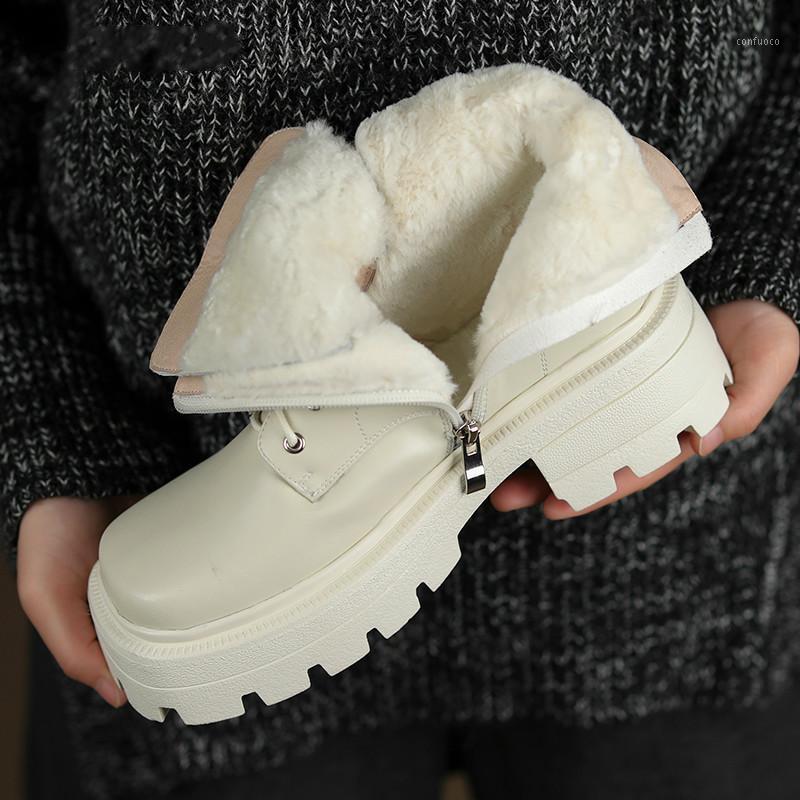 Women's Ankle Boots with Rivet Wool Autumn Winter Warm Bootie Suede Genuine Leather Lace Up 2020 Winter Women Shoes Snow Boots1, White
Women's Ankle Boots with Rivet Wool Autumn Winter Warm Bootie Suede Genuine Leather Lace Up 2020 Winter Women Shoes Snow Boots1, White