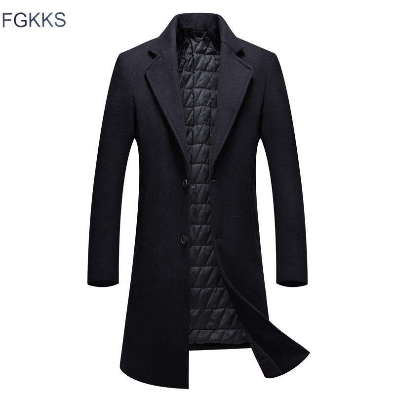 FGKKS Men Winter Wool Coat Men's New Fashion Solid Color Warm Thick Wool Blends Woolen Pea Coat Male Trench Coat Overcoat 201102, Bean paste
FGKKS Men Winter Wool Coat Men's New Fashion Solid Color Warm Thick Wool Blends Woolen Pea Coat Male Trench Coat Overcoat 201102, Bean paste