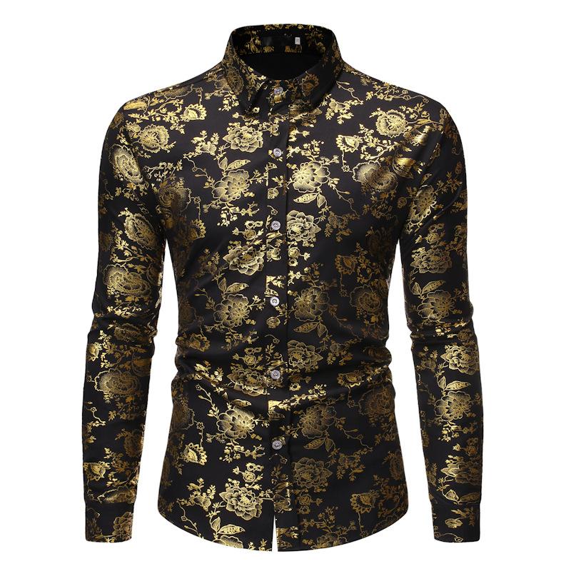 Mens Fashion Shiny Gold Floral Shirts 2020 Brand Slim Fit Long Sleeve Dress Shirt Men Nightclub Prom Tuxedo Shirt Man Camisas, White
Mens Fashion Shiny Gold Floral Shirts 2020 Brand Slim Fit Long Sleeve Dress Shirt Men Nightclub Prom Tuxedo Shirt Man Camisas, White