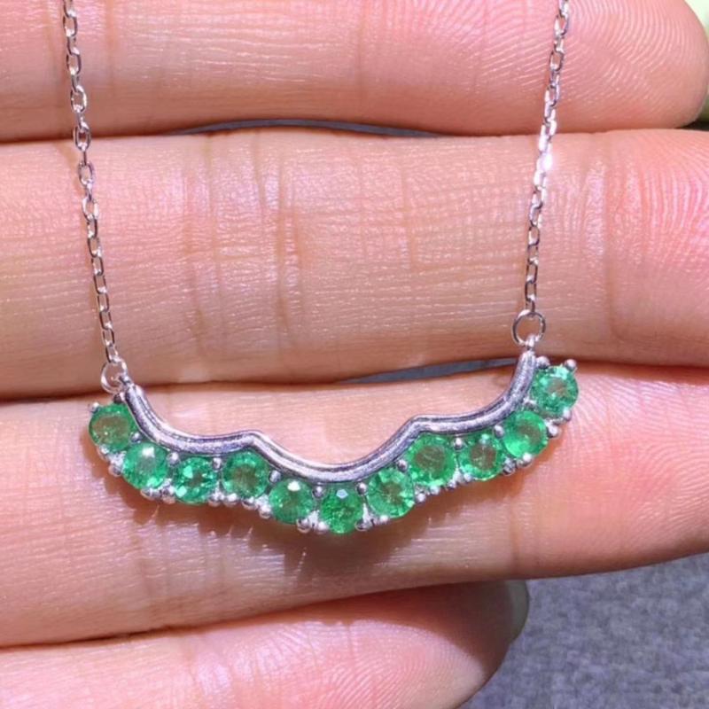 Naturel green emerald gem Necklace S925 sliver natural gemstone Necklace Pendant wave geometry women girl party gift jewelry
Naturel green emerald gem Necklace S925 sliver natural gemstone Necklace Pendant wave geometry women girl party gift jewelry