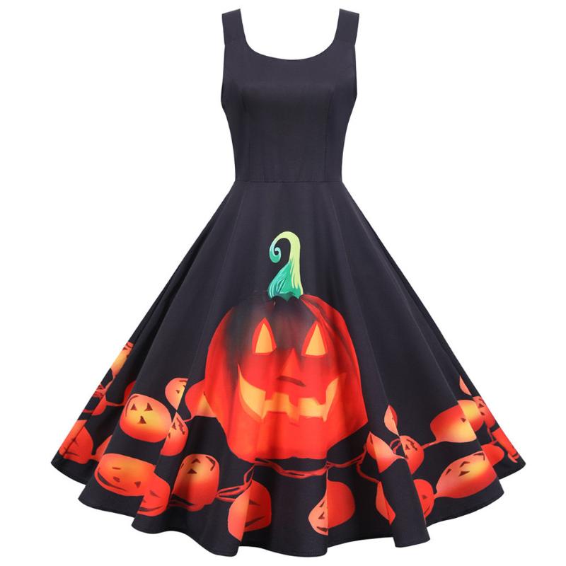 Vintage Sleeveless christmas dress Print Housewife dresses woman party night Evening Party Prom Black Dress robe noel femme
Vintage Sleeveless christmas dress Print Housewife dresses woman party night Evening Party Prom Black Dress robe noel femme