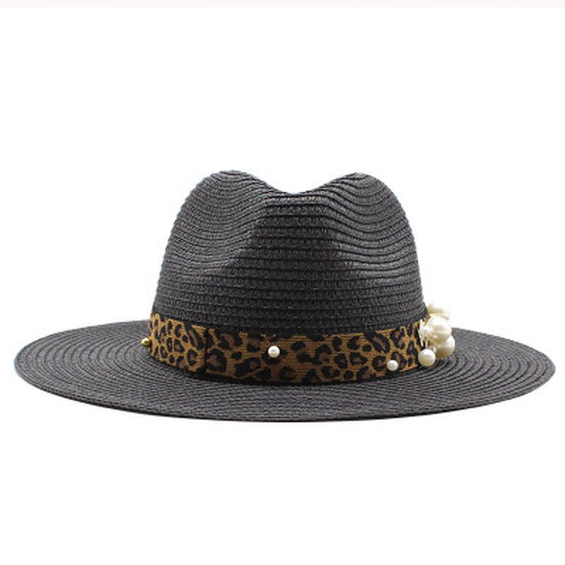 women hats straw wide brim band belt leopard pearl sun hats men women western cowboy vintage luxury beach round top men new, White
women hats straw wide brim band belt leopard pearl sun hats men women western cowboy vintage luxury beach round top men new, White