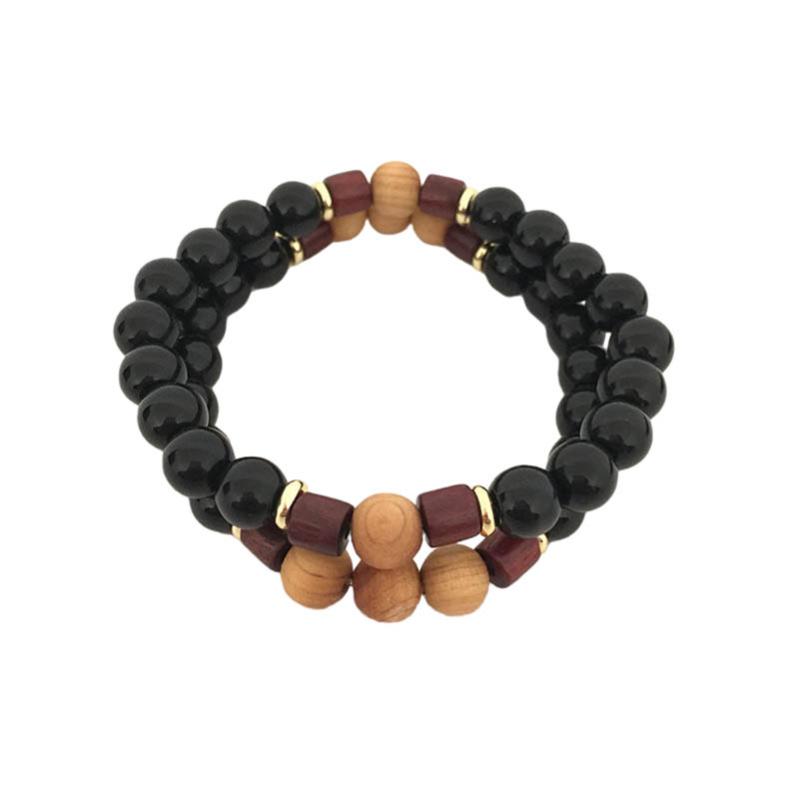 Multi Layer Beaded Strand Stack Bracelets Natural Stone Wood Bead Black Color Statement Stretch Style Set
Multi Layer Beaded Strand Stack Bracelets Natural Stone Wood Bead Black Color Statement Stretch Style Set