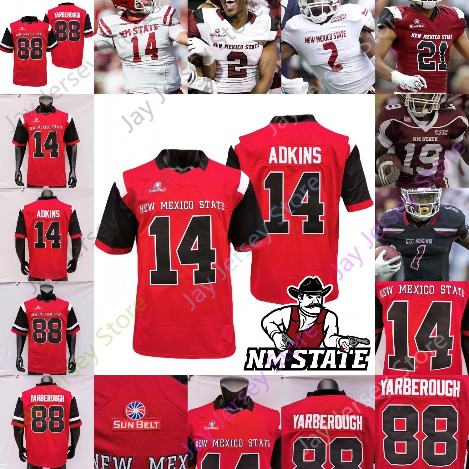 New Mexico State Football Jersey NCAA College Jonah Johnson Juwaun Price O'Maury Samuels Dominic Gicinto Josh Adkins Huntley Nicholson Clark Yarberough, White
New Mexico State Football Jersey NCAA College Jonah Johnson Juwaun Price O'Maury Samuels Dominic Gicinto Josh Adkins Huntley Nicholson Clark Yarberough, White
