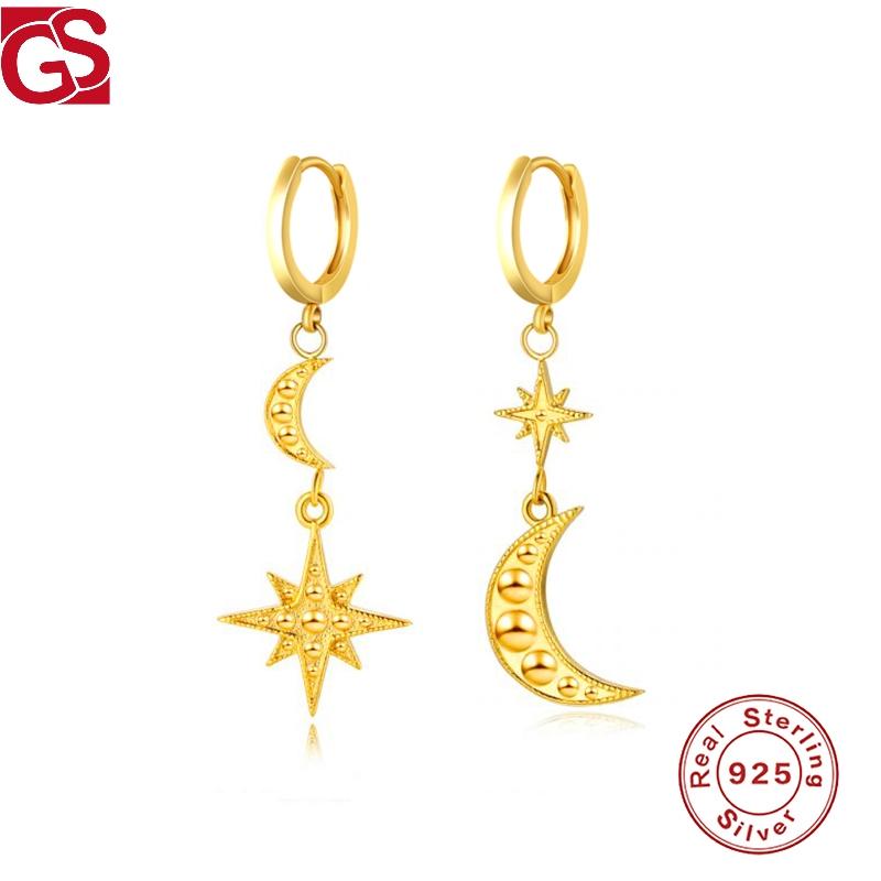 GS 925 Sterling Silver Ladies Huggie Earrings Hoop Earrings For Women Asymmetry Moon Star Piercing Support Wholesale Reseller
GS 925 Sterling Silver Ladies Huggie Earrings Hoop Earrings For Women Asymmetry Moon Star Piercing Support Wholesale Reseller