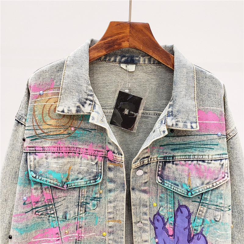 New 2021 Arrived Jeans Woman Boyfriend Long Sleeve Batwing Letter Graffiti Denim Woman's Jacket High Quality Vintage Ewlq, Blue
New 2021 Arrived Jeans Woman Boyfriend Long Sleeve Batwing Letter Graffiti Denim Woman's Jacket High Quality Vintage Ewlq, Blue