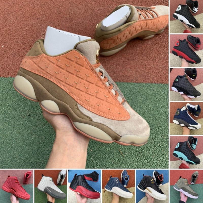 NEW Jumpman 12 University Gold Taxi Gym 12s Mens Basketball shoes Island Green 13 Playoff 13s Men Sport Designer Sneaker trainers Size 40-46