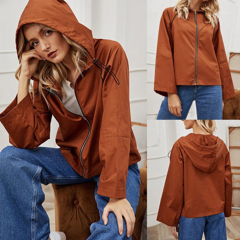 Jacket Women's Hooded Collar Solid Color Coat Windbreaker Baseball Loose Zipper Cardigan Fashion Casual Top Femlae Clothing 1PC1, Coffee
Jacket Women's Hooded Collar Solid Color Coat Windbreaker Baseball Loose Zipper Cardigan Fashion Casual Top Femlae Clothing 1PC1, Coffee