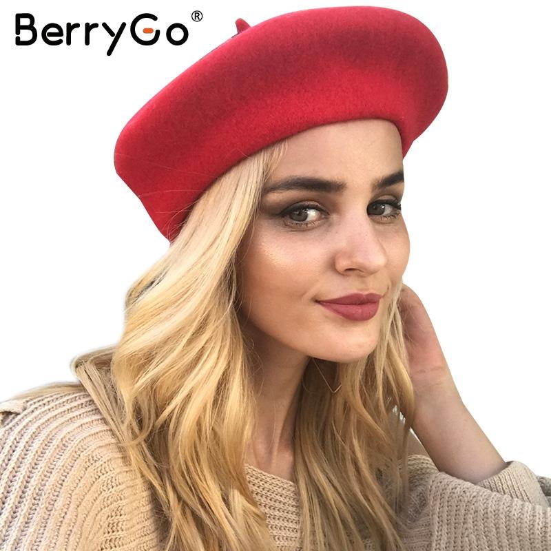 BerryGo Winter wool women beret hat cap Casual streetwear black beret cap 2020 Elegant warm autumn female french beanie, Color1
BerryGo Winter wool women beret hat cap Casual streetwear black beret cap 2020 Elegant warm autumn female french beanie, Color1