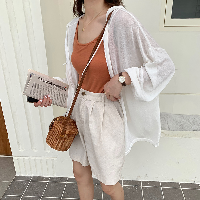 2021 New fashion female casual summer imitation of linen knitted soft white jacket and comfortable solid free size thin cardigan O03A
2021 New fashion female casual summer imitation of linen knitted soft white jacket and comfortable solid free size thin cardigan O03A