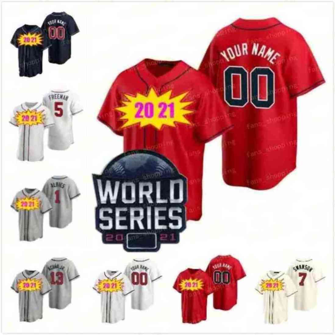 2021 WS Baseball Jersey Ozzie Albies Freddie Freeman Austin Riley Ronald Acuna Jr. Soler Dansby Swanson Max Fried Joc Pederson Hank Aaron Ch, Blue;black
2021 WS Baseball Jersey Ozzie Albies Freddie Freeman Austin Riley Ronald Acuna Jr. Soler Dansby Swanson Max Fried Joc Pederson Hank Aaron Ch, Blue;black