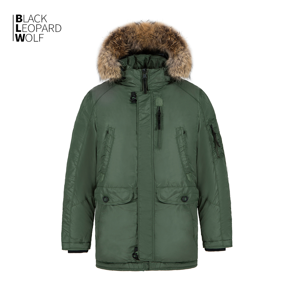 Blackleopardwolf New Winter Men Jackets with Real Fur High Quality men's jackets thick warm Outerwear Winter Parka Men 1679 201123