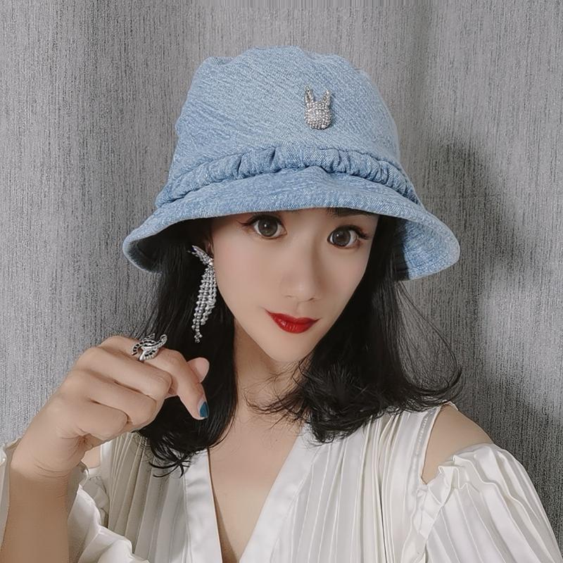 Hot Sale-New summer hat cowgirl little fresh fisherman hat fashion joker is prevented bask to restore ancient ways the bucket hats
