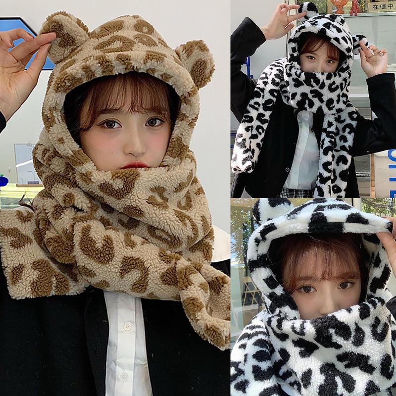 Women Winter Cute Animal Cow Ear Warm Sweet Plush Scarf With hood Hat Cap Quick-drying, breathable, comfortable and soft
Women Winter Cute Animal Cow Ear Warm Sweet Plush Scarf With hood Hat Cap Quick-drying, breathable, comfortable and soft