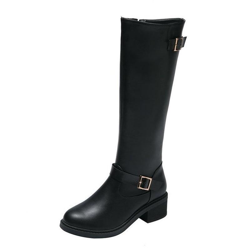LEOSOXS PU Leather Women Boots Autumn/Winter Boots Ladies Platform Flat Female Knee-High Plus Size Non-Slip Fashion Casual Shoes, Black
LEOSOXS PU Leather Women Boots Autumn/Winter Boots Ladies Platform Flat Female Knee-High Plus Size Non-Slip Fashion Casual Shoes, Black