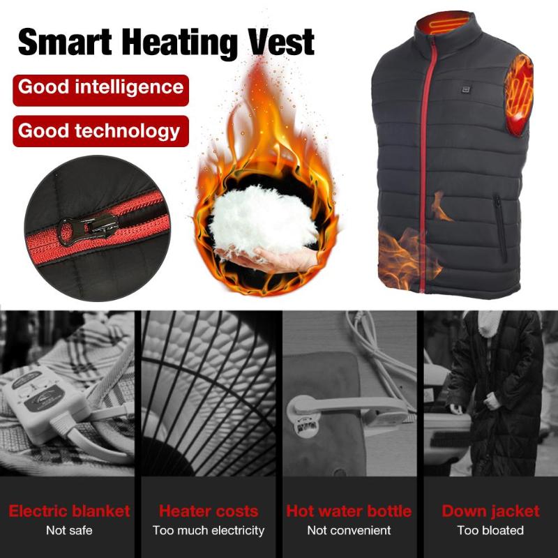 Smart Heating Vest High-quality Waterproof USB Charging 3 Temperatures Machine Washable Warm Comfortable Heated Vest, Black
Smart Heating Vest High-quality Waterproof USB Charging 3 Temperatures Machine Washable Warm Comfortable Heated Vest, Black