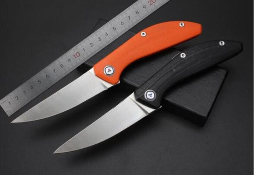 Shigov Sieg satin D2 blade G10 handle 58-60HRC pocket folding knife Hunting camping survival tool knives Xmas gift a1640