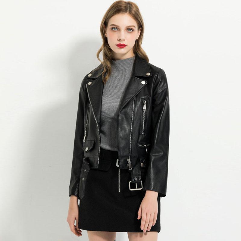 2020 New Spring Autumn Ladies Casual Leather Jacket Female Slim Zipper Basic Faux Leather Coats Women Biker Outerwear With Belt, Black
2020 New Spring Autumn Ladies Casual Leather Jacket Female Slim Zipper Basic Faux Leather Coats Women Biker Outerwear With Belt, Black