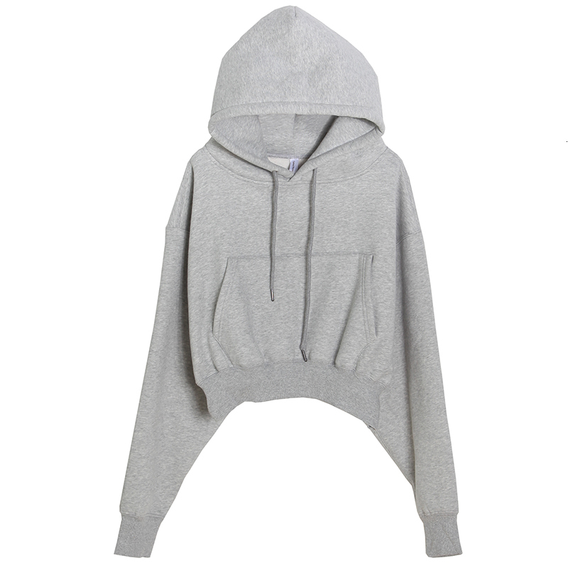 DEAT New Winter Fashion Women Clothes Hooded Drawstring Pullover Lantern Sleeves Sweatshirt And Track Pants WK0370 201211