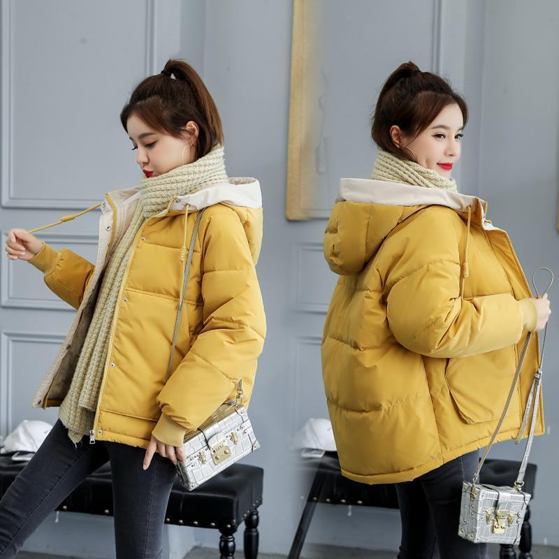 winter cotton padded jacket Women Short Korean loose down cotton padded coat thickened cotton padded jacket 201019