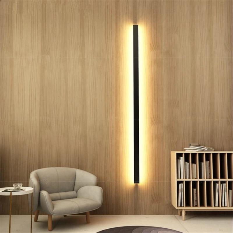 Modern Long Strip Aluminum Wall Lamp Black Led Bedroom Bedside Wandlamp Stairs Wall Sconce Luminaire Nordic Lights for Home
Modern Long Strip Aluminum Wall Lamp Black Led Bedroom Bedside Wandlamp Stairs Wall Sconce Luminaire Nordic Lights for Home