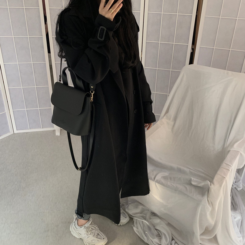 Spring Autumn 2019 Korean Women Coat Fashion Double Breasted Trench Coat Loose Belt Female Windbreak Outwear Abrigos Mujer M448 T200828