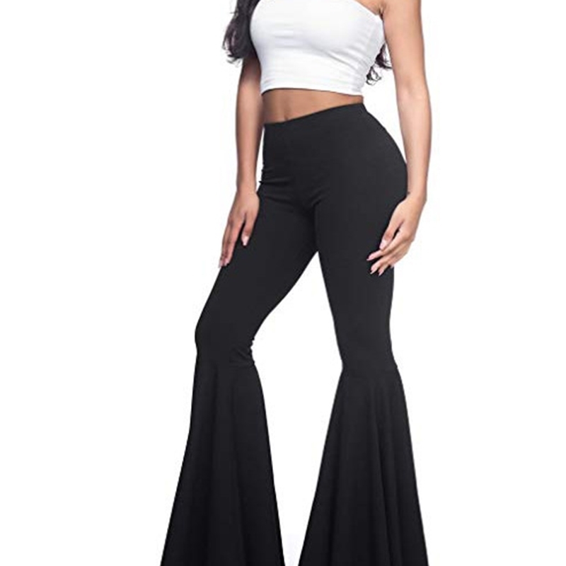 Autumn Winter Pants Women Stretch Slim Bell Bottom Trousers Plus Size Joggers Women Flare Pants Black Baggy Female Pants 201109