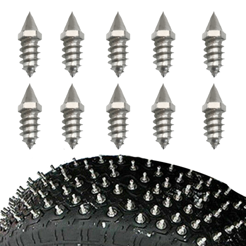 10Pcs Car Alloy Studs Anti-Slip Screws Nails Auto Motorcycle Bike Truck Off-road Tyre Anti-ice Spikes Snow Sole Tire Cleats