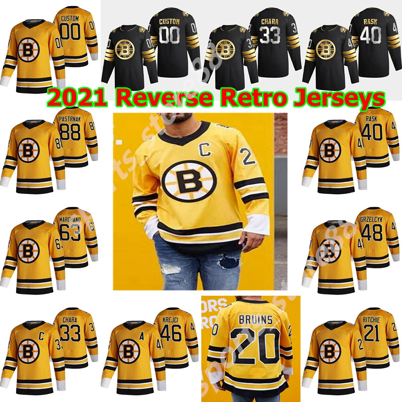 Boston Bruins 2021 Reverse Retro Jersey 88 David Pastrnak 37 Patrice Bergeron 63 Brad Marchand 74 Jake DeBrusk Hockey Jerseys, Colour 10
Boston Bruins 2021 Reverse Retro Jersey 88 David Pastrnak 37 Patrice Bergeron 63 Brad Marchand 74 Jake DeBrusk Hockey Jerseys, Colour 10