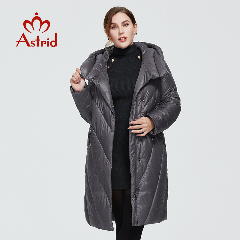 Astrid Winter Women's coat women long warm parka fashion thick Jacket hooded BioDown large sizes female clothing 6580 201017