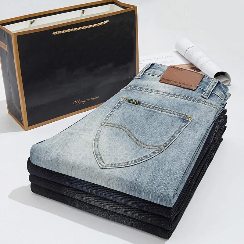 New Men's Stretch Regular Fit Jeans Business Casual Classic Style Fashion Denim Trousers Male Black Blue Gray Pants size -40, 866 dark gray
New Men's Stretch Regular Fit Jeans Business Casual Classic Style Fashion Denim Trousers Male Black Blue Gray Pants size -40, 866 dark gray