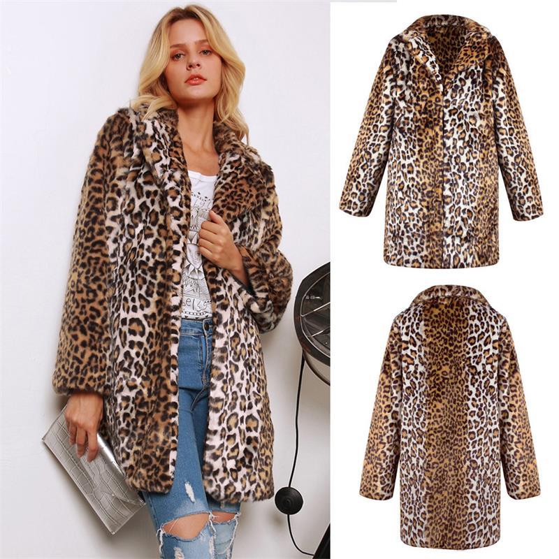 Fashion Leopard Faux Fur Coat Medium Long Top Overcoat Long Sleeve Casual Outwear Winter Faux Fur Coats Women Warm With Pockets
Fashion Leopard Faux Fur Coat Medium Long Top Overcoat Long Sleeve Casual Outwear Winter Faux Fur Coats Women Warm With Pockets