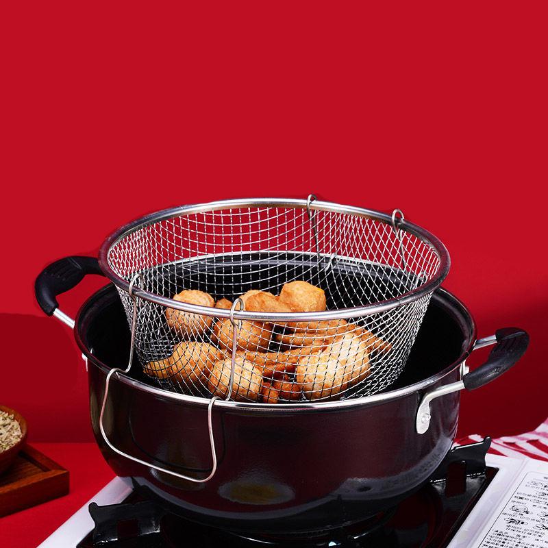 Deep-fried Pot Thick Soup Pot Small Fryer Home Induction Cooker Universal with Grid Basket Frying Pan Non Stick Pan Cast
Deep-fried Pot Thick Soup Pot Small Fryer Home Induction Cooker Universal with Grid Basket Frying Pan Non Stick Pan Cast