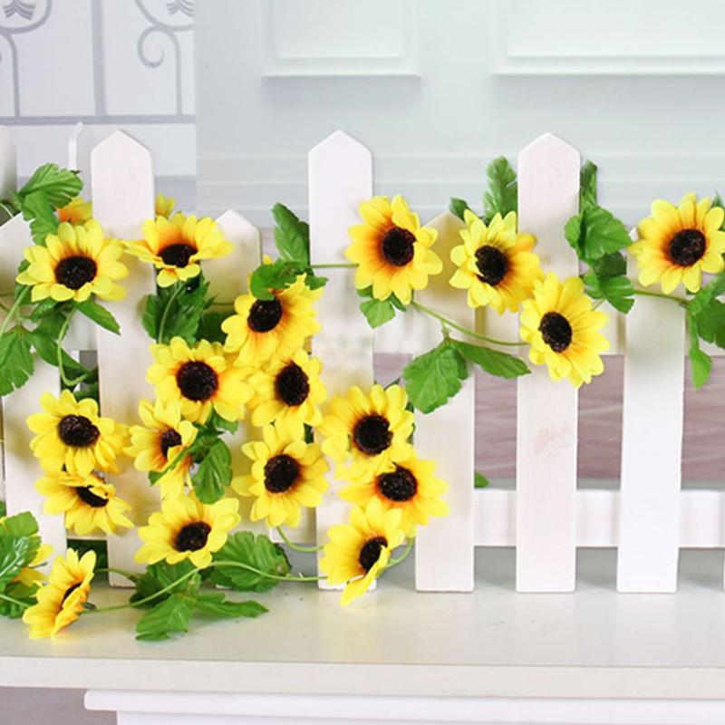 2.4M Artificial Sunflower Wreath Plastic Sunflower Flower String Hanging Ivy Plants Garland, Beige
2.4M Artificial Sunflower Wreath Plastic Sunflower Flower String Hanging Ivy Plants Garland, Beige