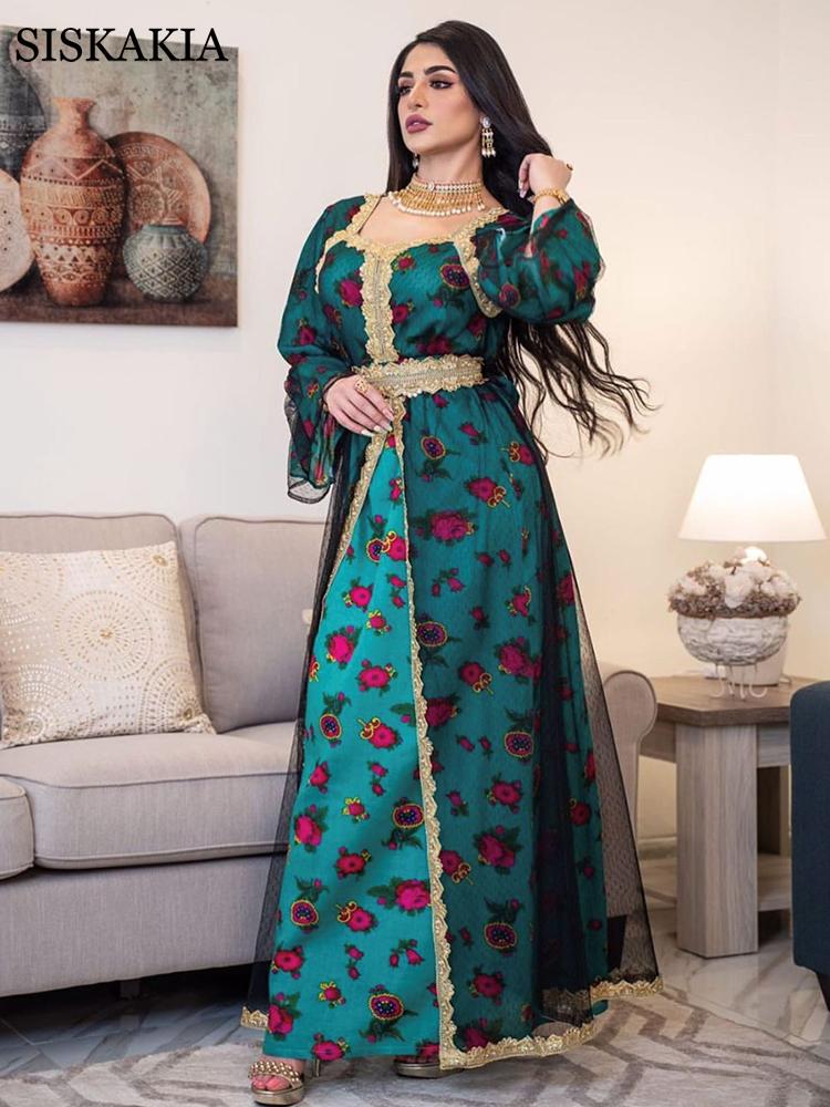Ethnic Gold Thread Embroidered Abaya Dress for Women Eid Mubarak Middle East Dubai Turkish Moroccan Kaftan Party Evening Robes, Peacock blue dress
Ethnic Gold Thread Embroidered Abaya Dress for Women Eid Mubarak Middle East Dubai Turkish Moroccan Kaftan Party Evening Robes, Peacock blue dress