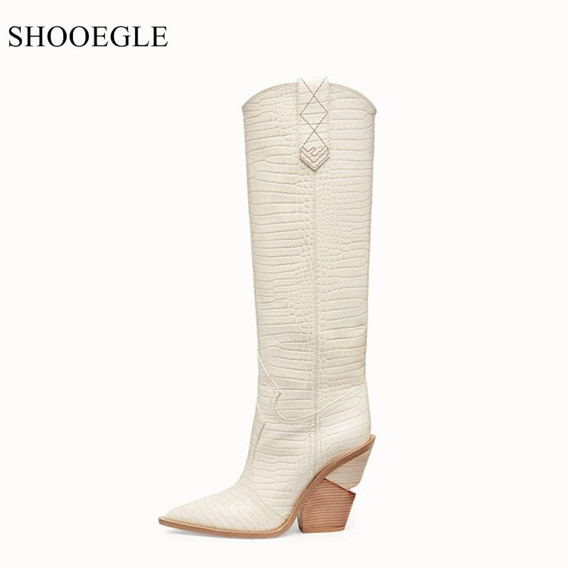 New Runway Autumn Winter Shoes Women Embossed Leather Knee High Boots Snakeskin Pointed Toe Wedge Boats Catwalk Shoes Woman, 5 as pic
New Runway Autumn Winter Shoes Women Embossed Leather Knee High Boots Snakeskin Pointed Toe Wedge Boats Catwalk Shoes Woman, 5 as pic