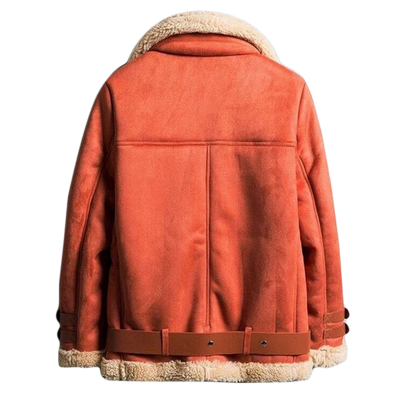 Faux Shearling Sheepskin Coat Women Leather Thick Suede Jacket Women Autumn Winter Lambs Wool Short Motorcycle Coats 201007