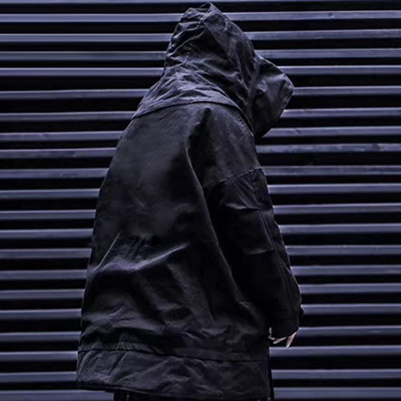 11 BYBB'S DARK Detachable Letter Printed Mens Hooded Parkas Hip Hop Thick Padded Jackets Harajuku Ribbons Windbreaker Streetwear 201214